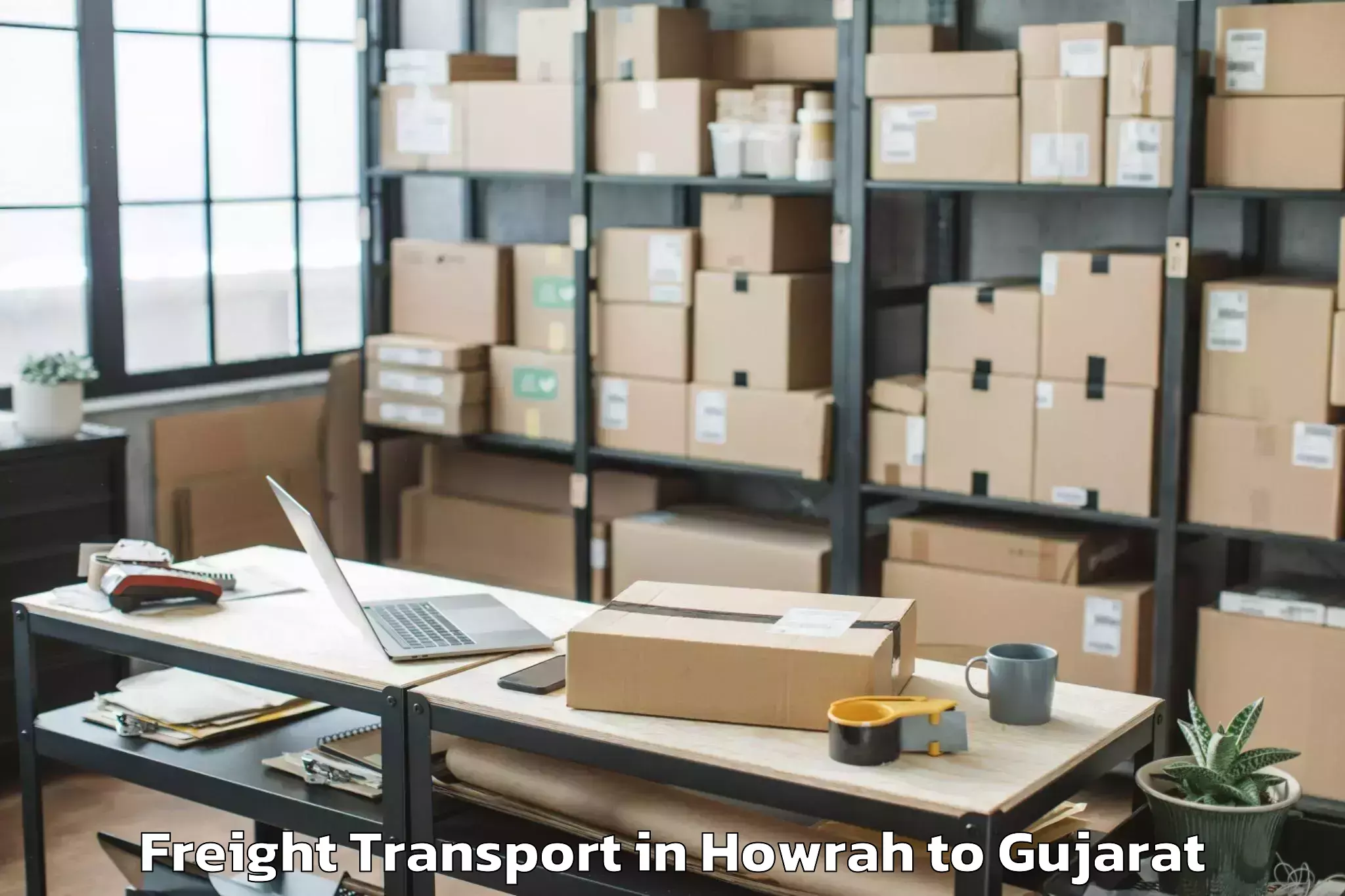 Affordable Howrah to Madhavkampa Freight Transport